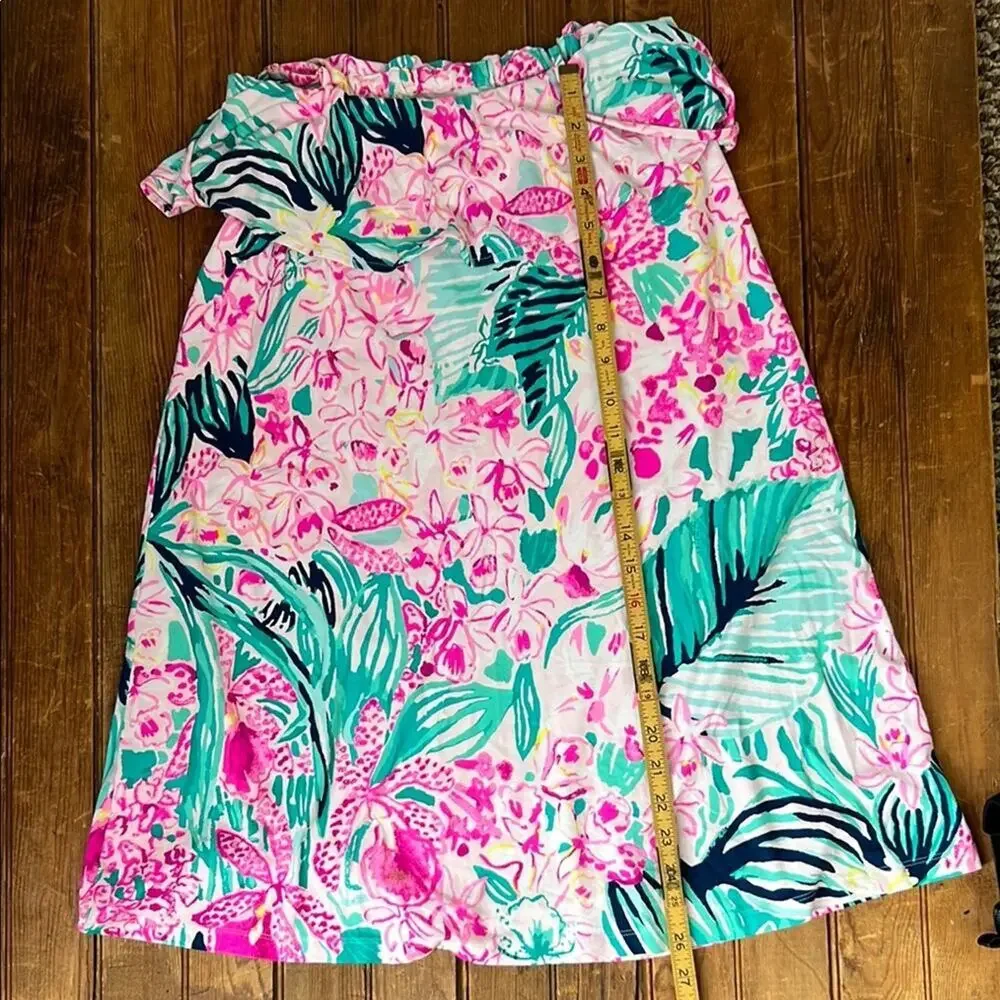 Lilly Pulitzer Floral Dress swim cover with Ruffle Detail beach new NWOT size sm